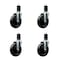 Service Caster 5'' Soft Rubber Wheel Swivel 1-5/8'' Expanding Stem Caster Set, 4PK SCC-EX20S514-SRS-158-4 - alternate 1